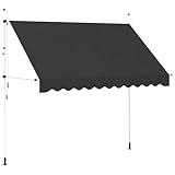 vidaXL Markise Einziehbar 300cm Balkonmarkise Klemmmarkise Sonnenschutz Garten