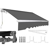 Izrielar Klemmmarkise 250/300/350cm Balkonmarkise mit...