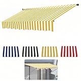 Markisenersatzstoff Sonnenschutz Klemmmarkise Höhenverstellbar Markise Stoff, Langlebiger Markisenstoff, Oxford-Stoff für den Außenbereich, Gartenmarkise, Ersatzstoff, Sonnenschutz, Unterstand(F,4m)