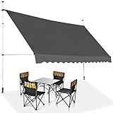 RELAX4LIFE Klemmmarkise 150/250/300/400cm breit, Balkon...