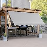 arvioo Klemmmarkise Sonnenschutz, Dein Flexibler Schattenspender, Markise Balkon ohne Bohren 200 cm Breit, Markise Balkon Höhenverstellbar & Winkelverstellbar & UV-beständig & Wetterfest (Grau)